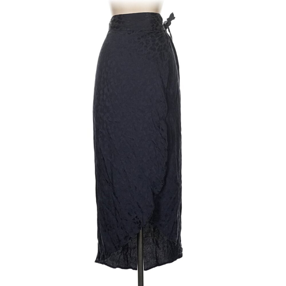 & Other Stories Black Wrap Skirt